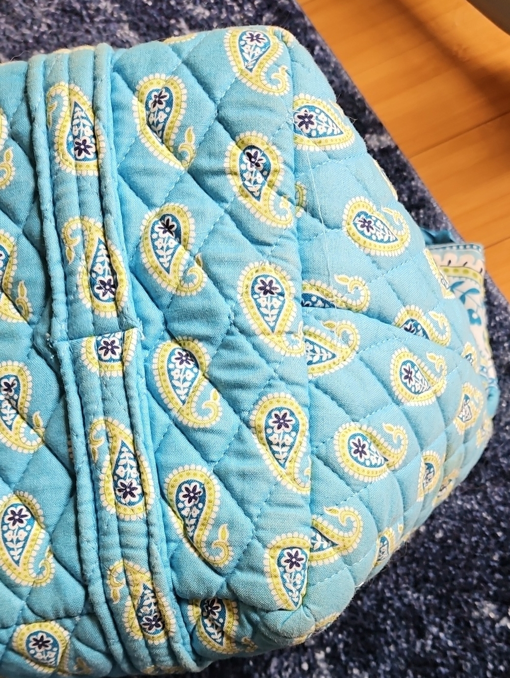 Vera Bradley Tote XL Bermuda Blue - Picture 3 of 7